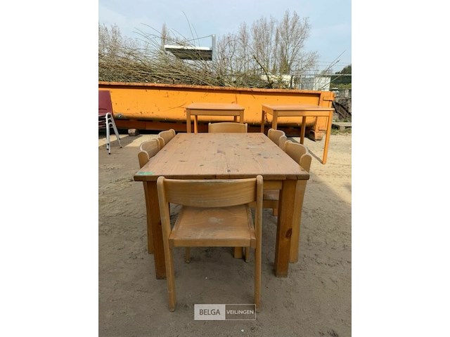 Kindertafel + 6 stoelen - afbeelding 2 van  2