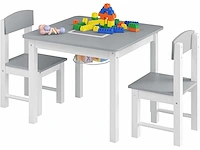 Kindertafel en stoelset, 1 kindertafel + 2 kinderstoelen - afbeelding 2 van  6