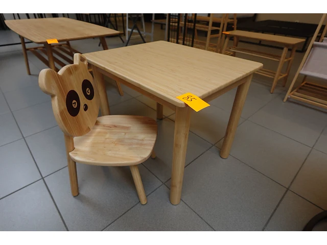 Kindertafel & stoel panda - afbeelding 1 van  3