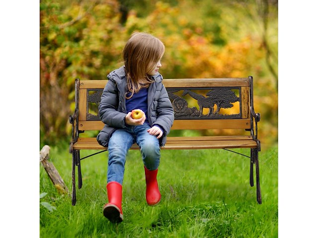 Kindertuinbank met dierenmotieven - afbeelding 3 van  4