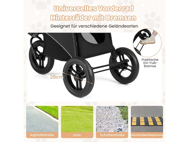 Kinderwagen voor honden van 25 kg - afbeelding 2 van  3