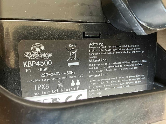 Kingbridge kbp4500 vijverpomp (4x) - afbeelding 5 van  5