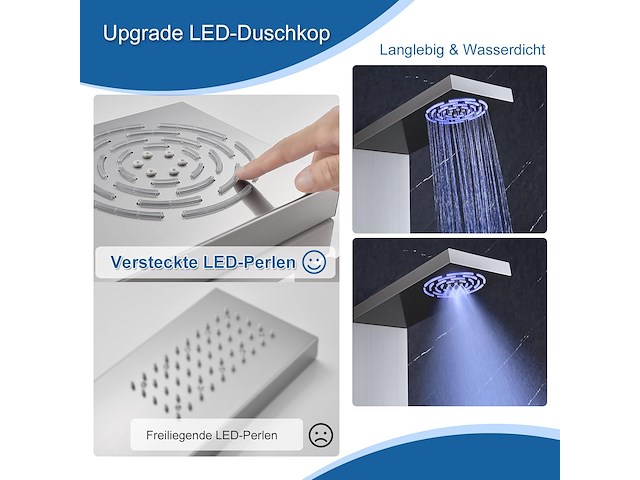 Kinkibos douchepaneel met plank en kraan - afbeelding 2 van  7