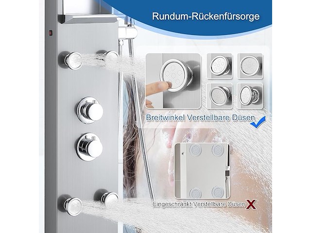 Kinkibos douchepaneel met plank en kraan - afbeelding 7 van  7