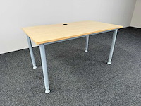 Kinnarps - bureau 140x80 - bureautafel (6x) - afbeelding 4 van  5