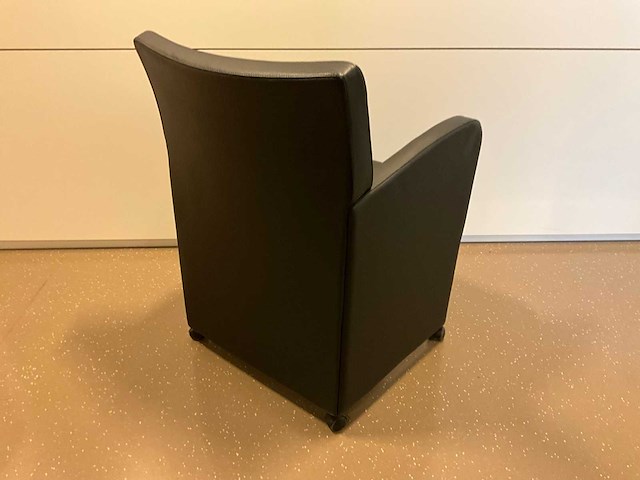 Kinnarps verrijdbare lederen zetel (4x) - afbeelding 4 van  8