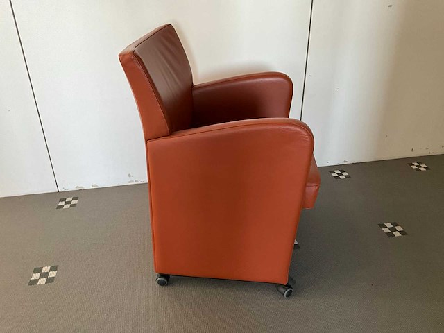 Kinnarps verrijdbare lederen zetel (6x) - afbeelding 5 van  11