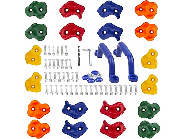 Kinspory 20-delige klimwandset voor kinderen - afbeelding 1 van  5