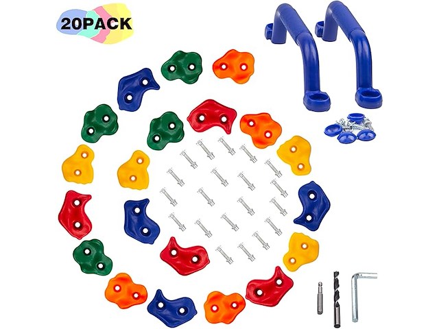 Kinspory 20-delige klimwandset voor kinderen - afbeelding 5 van  5