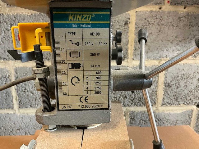 Kinzo 8e109 kolomboormachine - afbeelding 6 van  7