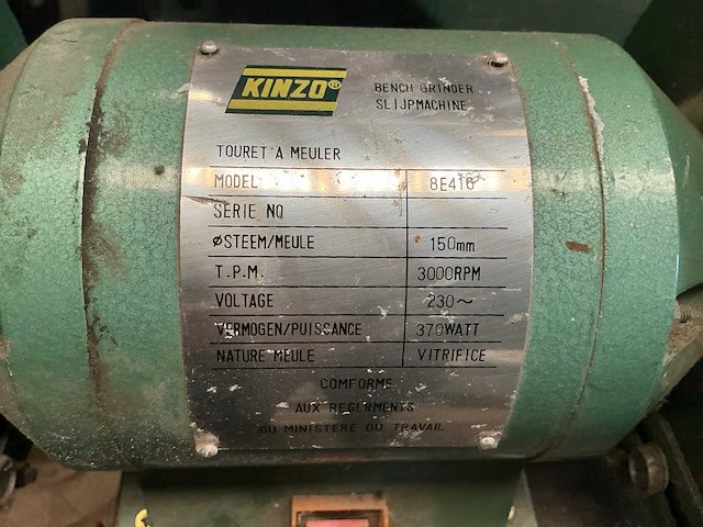 Kinzo dubbelsteens slijpmachine - afbeelding 3 van  4