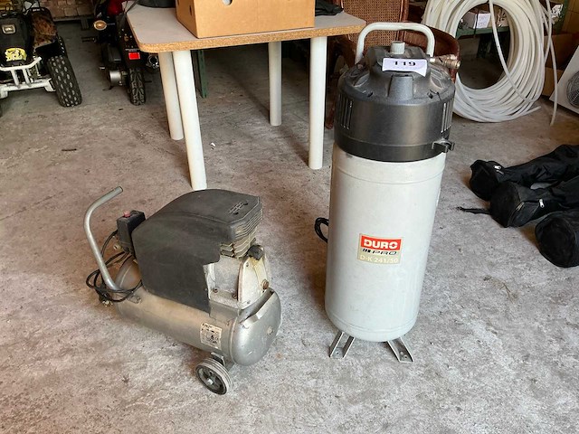 Kinzo/duropro luchtcompressor (2x) - afbeelding 1 van  6