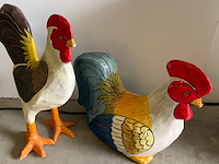 Kip/haan in papier marché - afbeelding 1 van  1