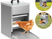 Kippen voederautomaat 5 kg - staand verzinkt anti-muis - afbeelding 1 van  3