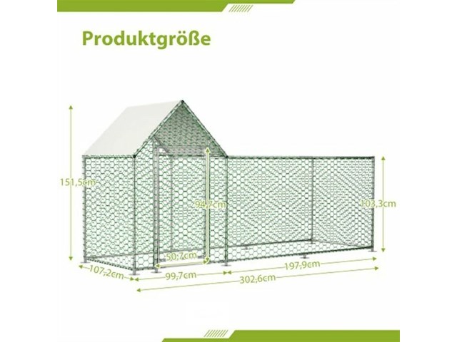 Kippenhok 3x1x1,5m - afbeelding 3 van  4
