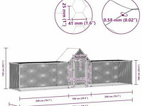Kippenren 5x1x1,5 m gegalvaniseerd staal - afbeelding 3 van  4