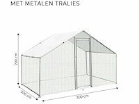 Kippenren metaal - 3x2x2m - afbeelding 2 van  4
