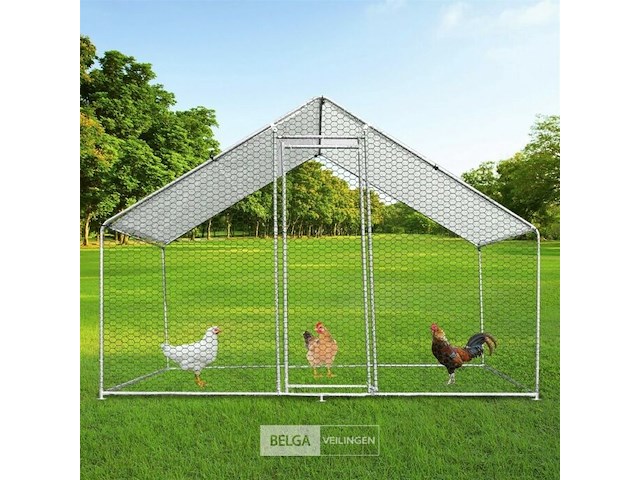Kippenren metaal - 3x2x2m - afbeelding 3 van  4