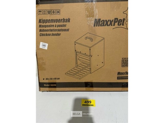 Kippenvoerbak 40x28x4 cm metaal - afbeelding 2 van  3