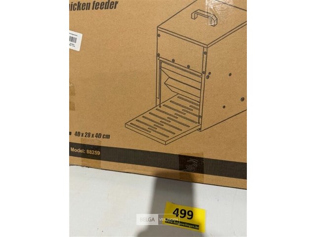 Kippenvoerbak 40x28x4 cm metaal - afbeelding 3 van  3