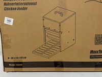 Kippenvoerbak 40x28x4 cm metaal - afbeelding 2 van  3