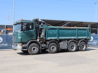 Kipper vrachtwagen scania g 380 diesel 380pk 2009 met kraan - afbeelding 1 van  1