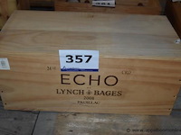 Kist rode wijn, echo de lynch bages, pauillac, 2008 - afbeelding 1 van  2
