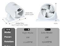 Kit met kanaalbuisventilator 100mm - afbeelding 2 van  4