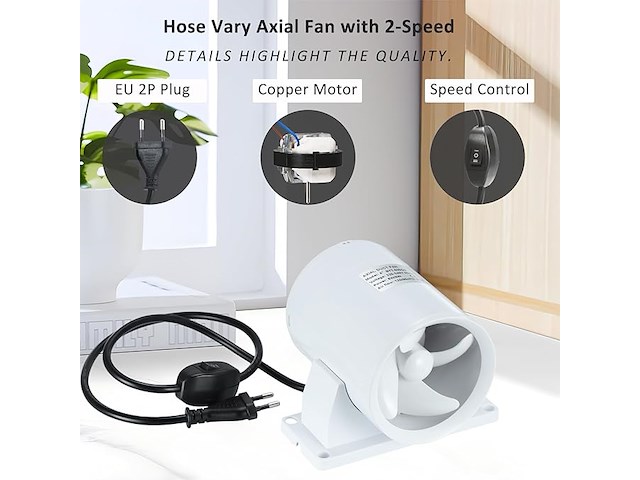 Kit met kanaalbuisventilator 100mm - afbeelding 4 van  5