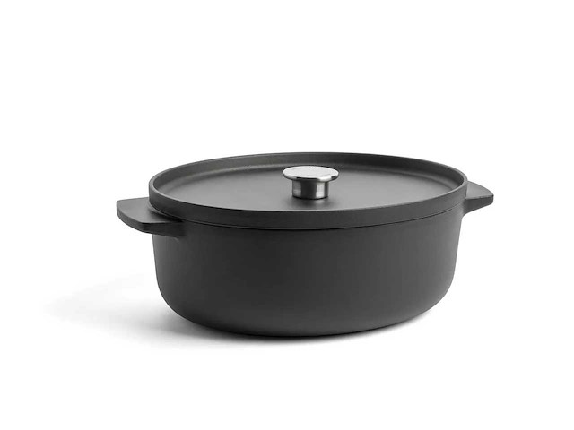Kitchenaid pot gietijzer 5. 6l 30cm zwarte mat - afbeelding 1 van  4