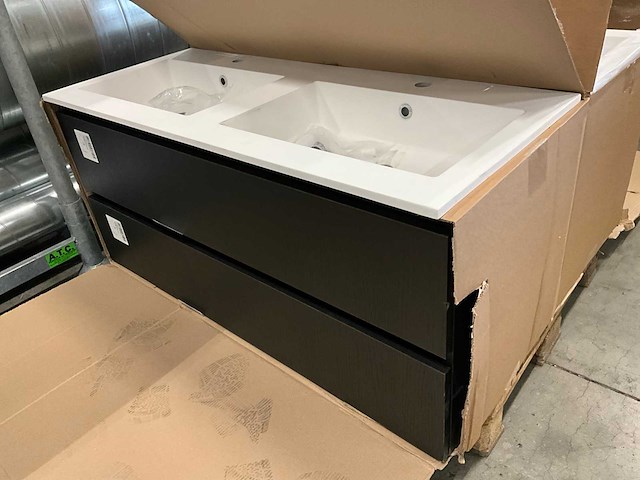 Kivu badkamerkast met wastafelblad (2x) - afbeelding 2 van  5