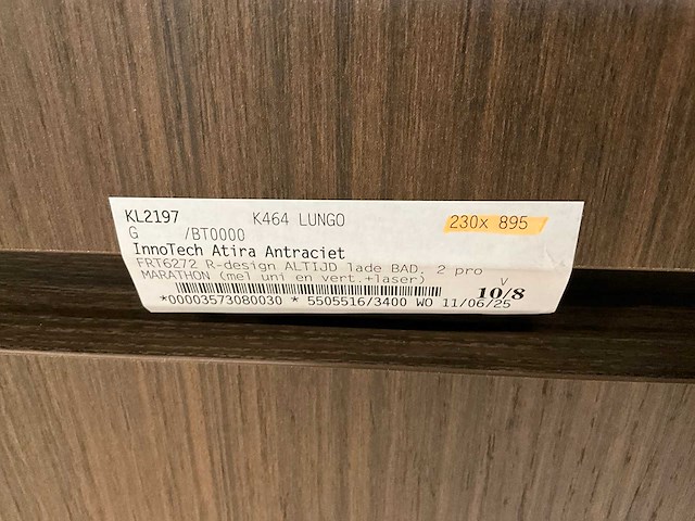 Kivu badkamerkast met wastafelblad en spiegel - afbeelding 6 van  11