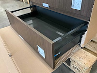 Kivu badkamerkast met wastafelblad en spiegel - afbeelding 7 van  11