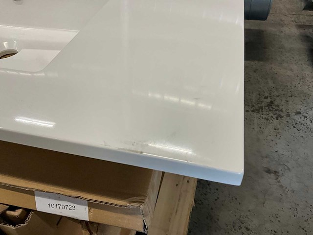 Kivu badkamerkast met wastafelblad en spiegel - afbeelding 9 van  11