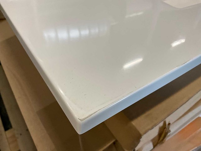 Kivu badkamerkast met wastafelblad en spiegel - afbeelding 10 van  11