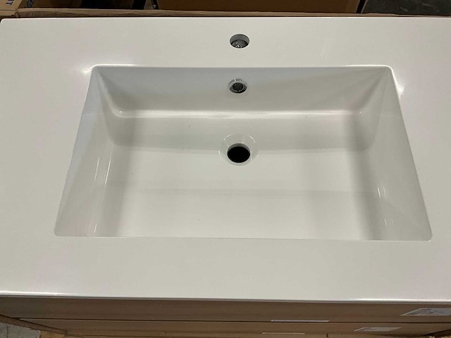 Kivu badkamerkast met wastafelblad en spiegel - afbeelding 5 van  10