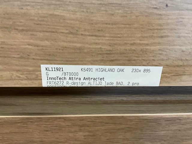 Kivu badkamerkast met wastafelblad en spiegel - afbeelding 7 van  10