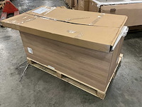 Kivu badkamerkast met wastafelblad en spiegel - afbeelding 1 van  7