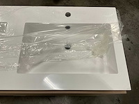 Kivu badkamerkast met wastafelblad en spiegel - afbeelding 3 van  7