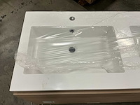 Kivu badkamerkast met wastafelblad en spiegel - afbeelding 4 van  7