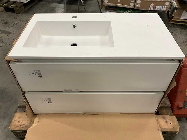 Kivu badkamerkast met wastafelblad - afbeelding 2 van  6