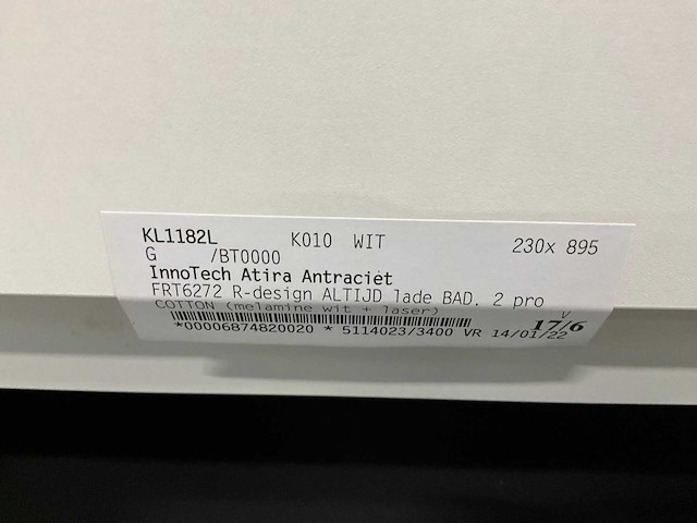 Kivu badkamerkast met wastafelblad - afbeelding 5 van  6