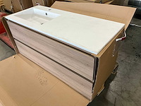 Kivu badkamerkast met wastafelblad - afbeelding 1 van  7