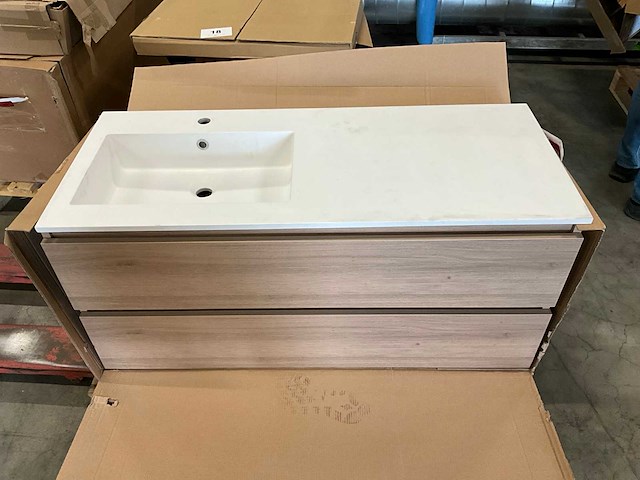 Kivu badkamerkast met wastafelblad - afbeelding 3 van  7