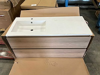 Kivu badkamerkast met wastafelblad - afbeelding 3 van  7