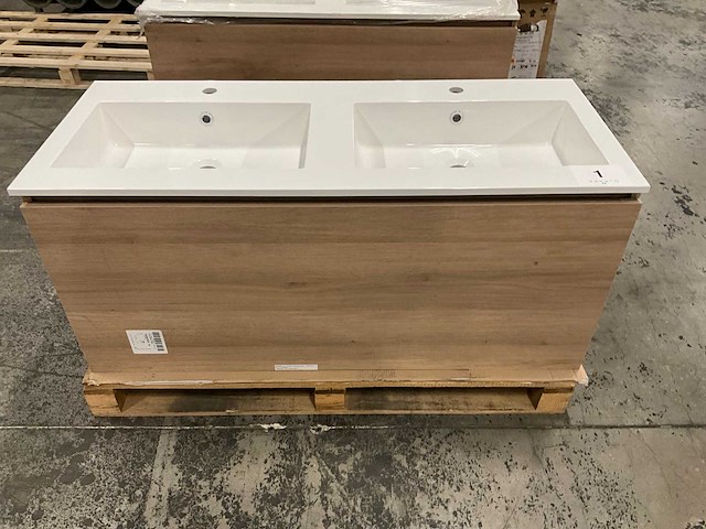 Kivu badkamerkast met wastafelblad - afbeelding 2 van  7