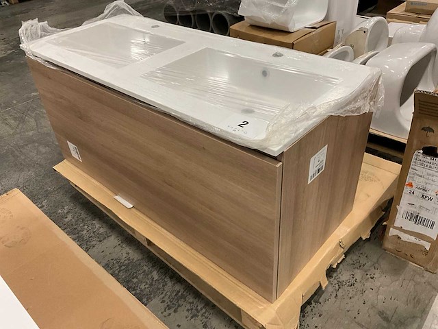 Kivu badkamerkast met wastafelblad - afbeelding 1 van  8