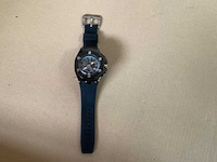 Kjc horloge met rubber band, zwart (12x) - afbeelding 1 van  6
