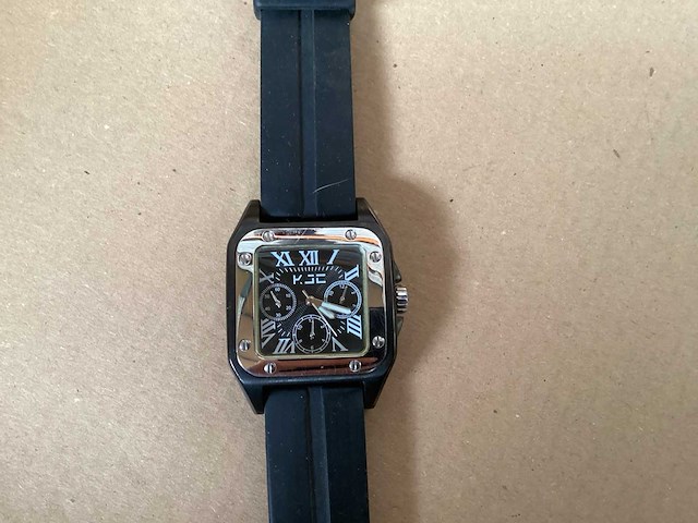 Kjc horloge met rubber bandje (2x) - afbeelding 2 van  5