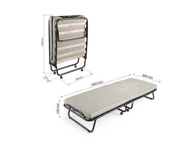 Klapbed met matras 80x190 cm - afbeelding 3 van  3